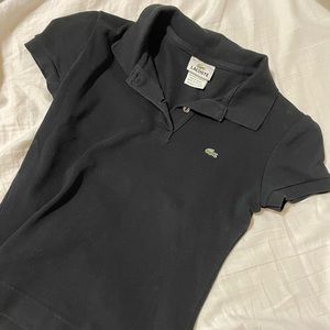 black lacoste polo shirt